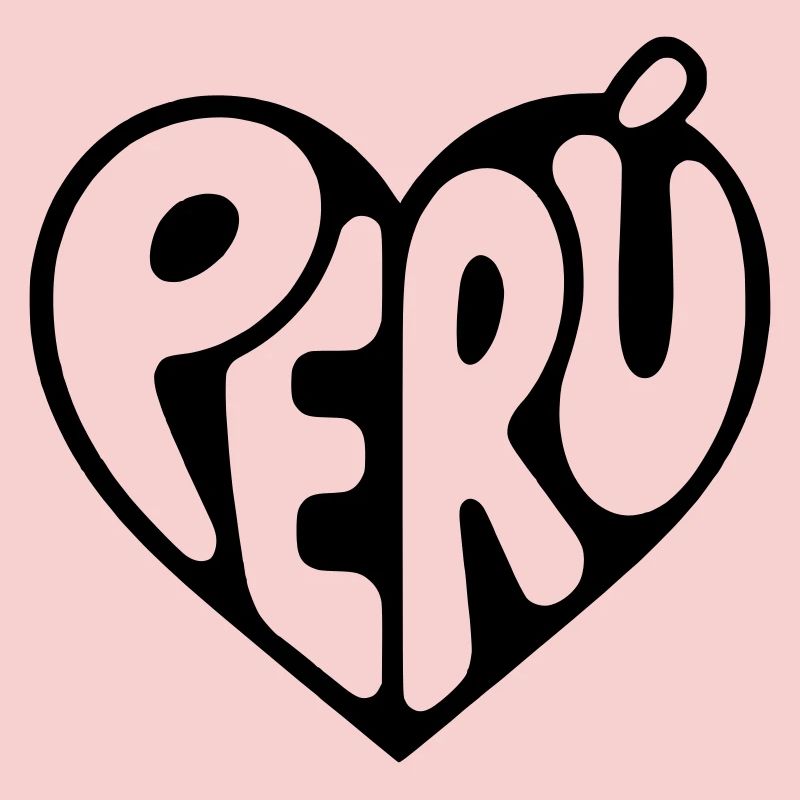 Peru Heart Typography