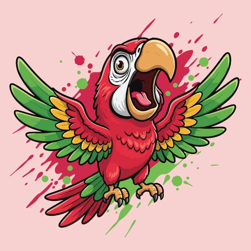 Vibrant Parrot Color Splash