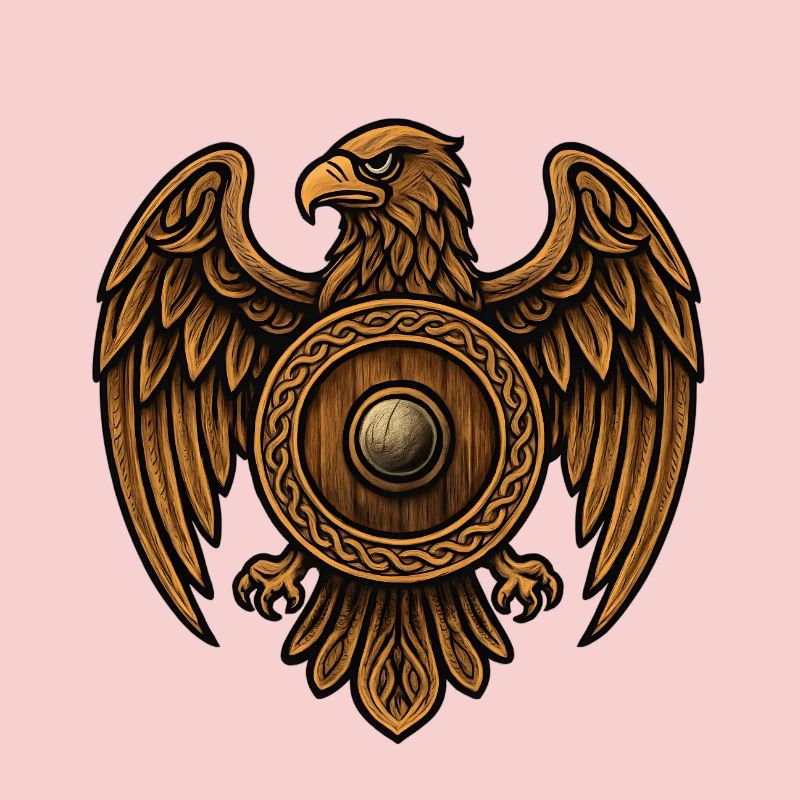 Bouclier rond de l’aigle doré