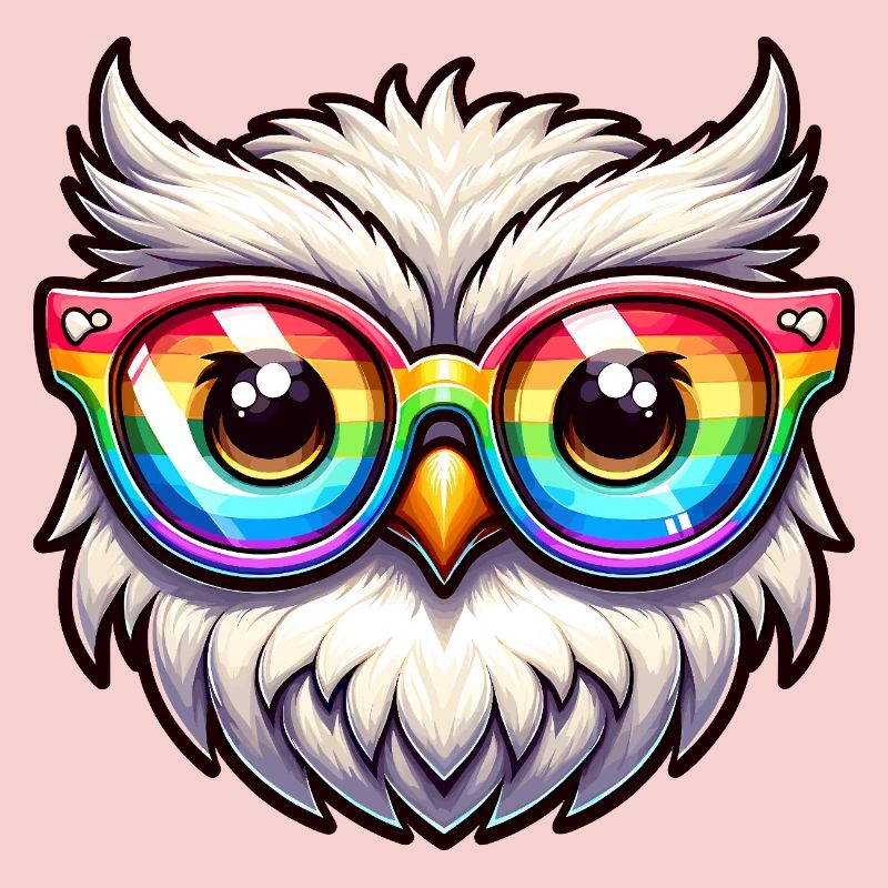 Regenbogen Eule Brille