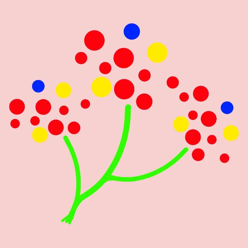 Neon Dot Tree Burst