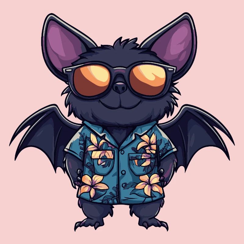 Fledermaus Comic Urlaub