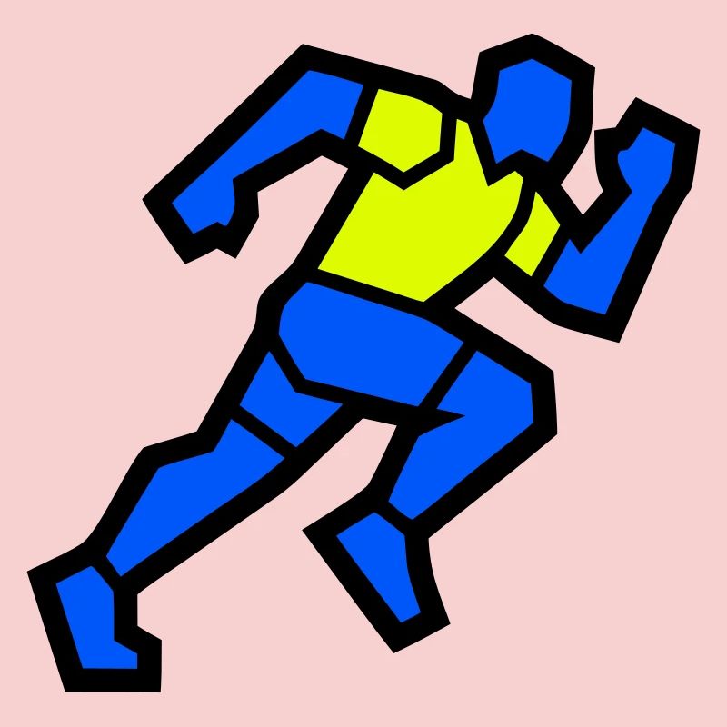 Schneller Polygon Läufer Marathon Team