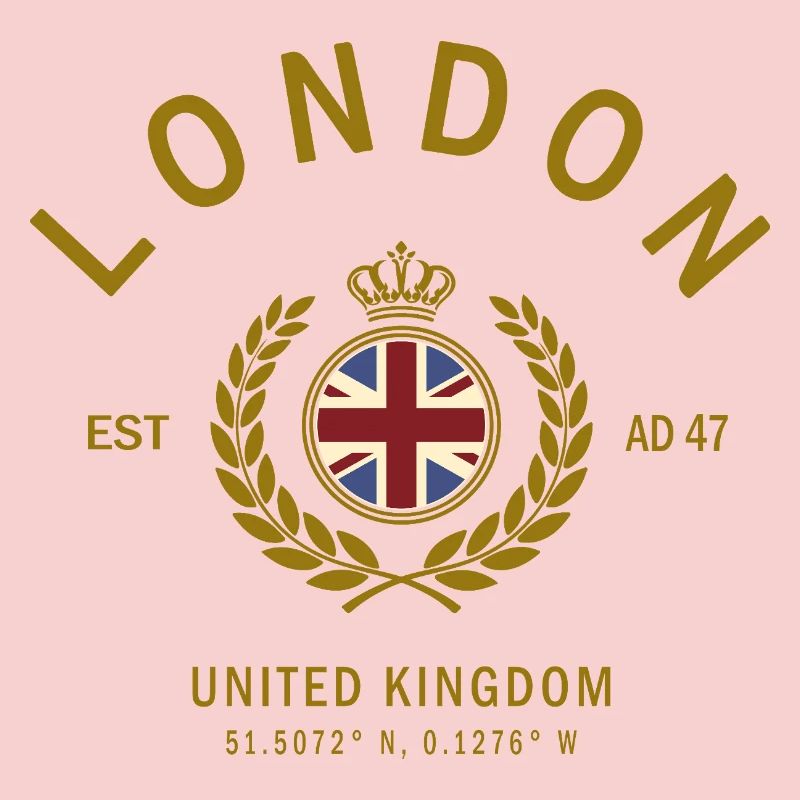 Écusson Londres Drapeau UK doré