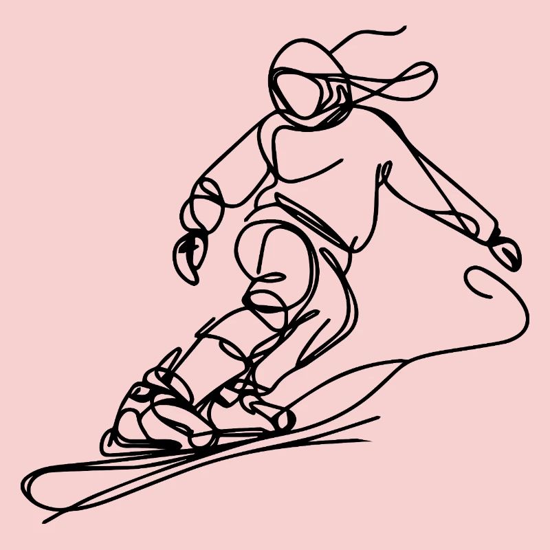 Snowboarder Drawing
