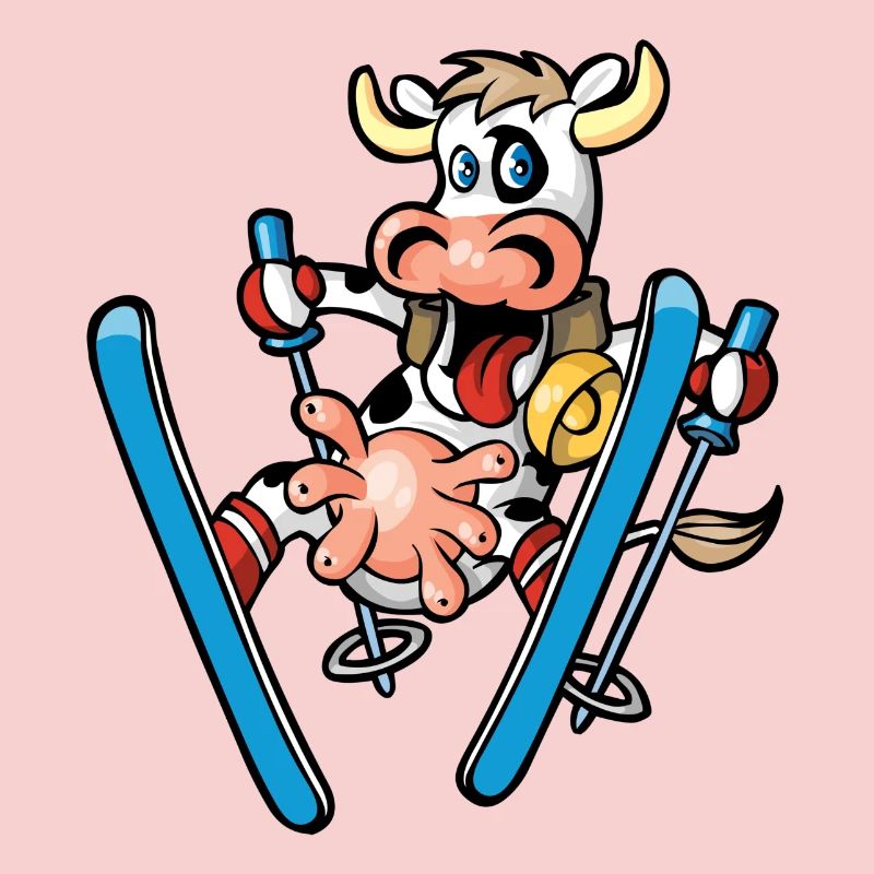 Cow skiing