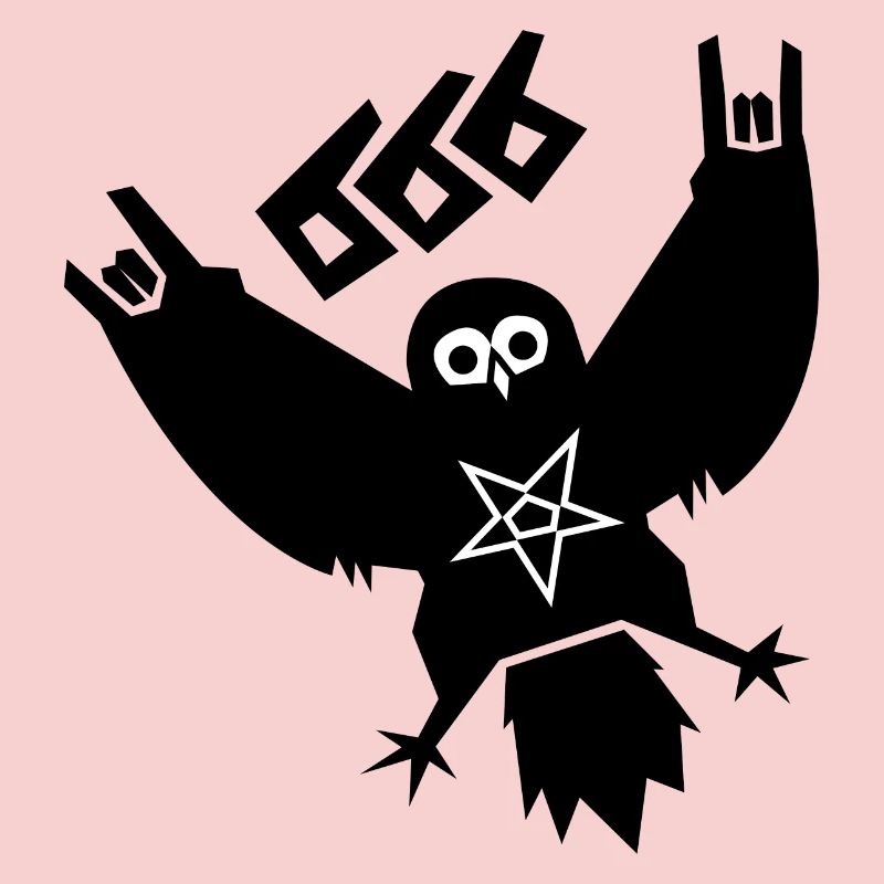 Black Metal Eule