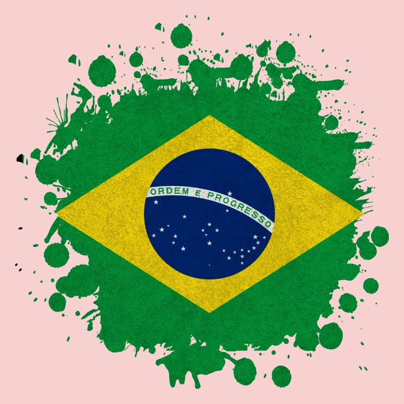 Brasilien Klecks Fleck Geschenk Flagge Südamerika