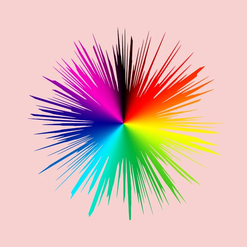 Explosion de couleur rafale radiale