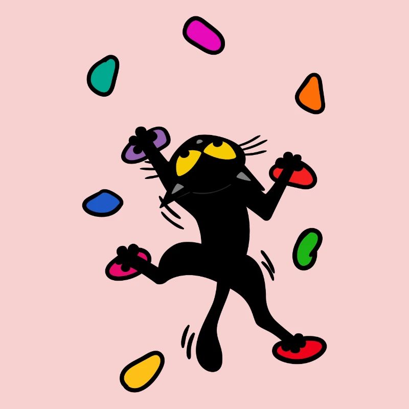 Bouldering cat kitten climbing Funny mountain