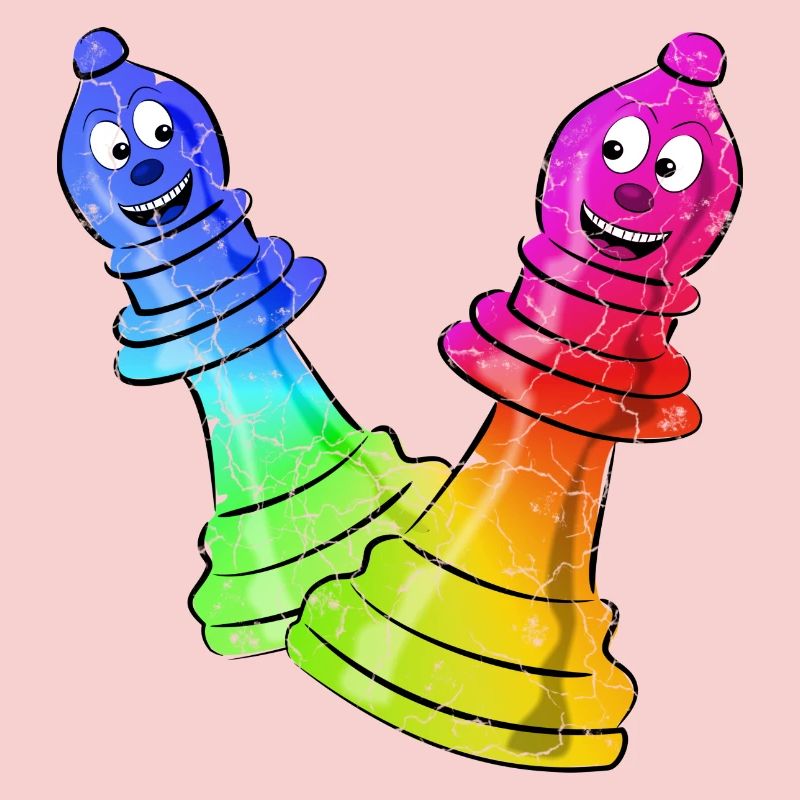 Pièces d’échecs aux couleurs néon