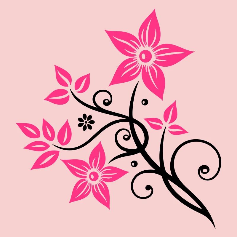 Belle fleurs en filigrane. Élément floral.