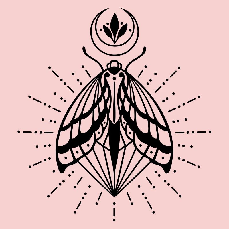 Moth moon crystal diamond firefly