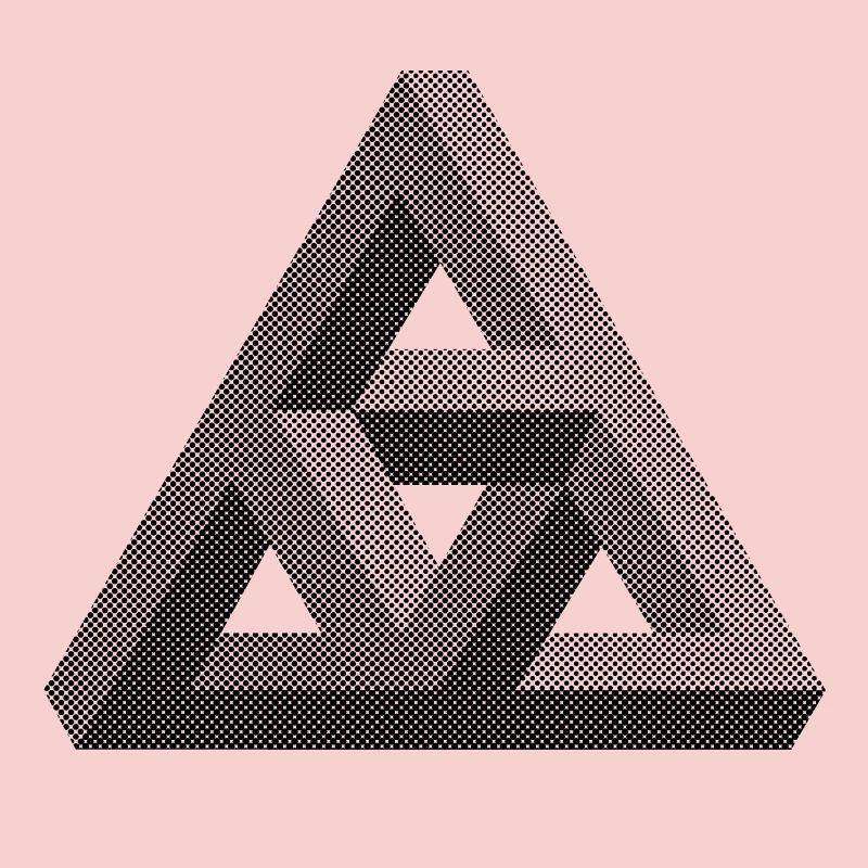 Triangle de Penrose abstrait sur fond clair