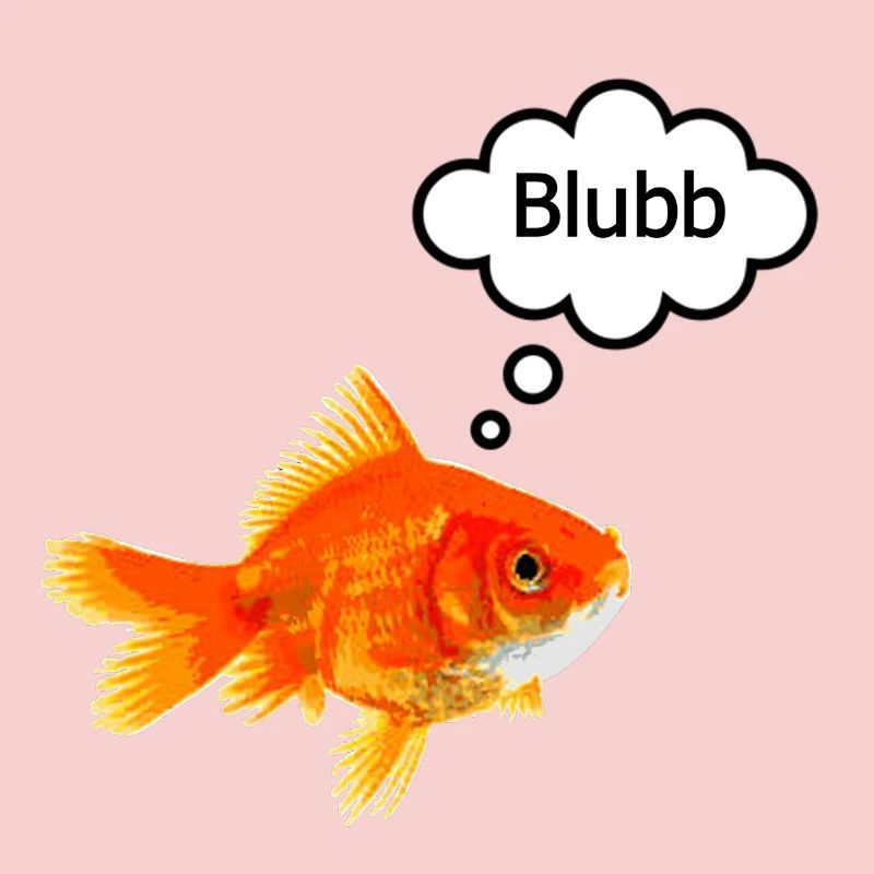 Goldfish with speech bubble