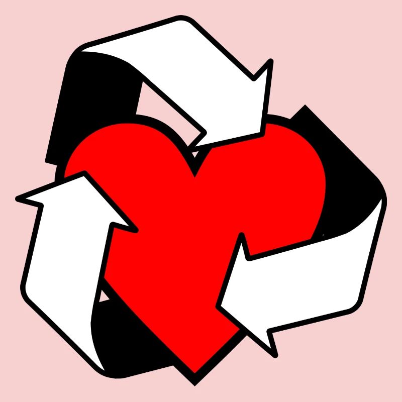 Réutiliser l’amour avec des flèches blanches de cœur