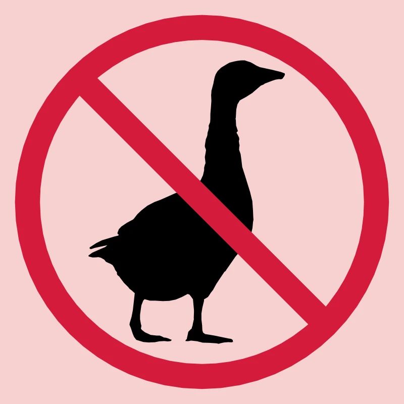 Goose forbidden sign