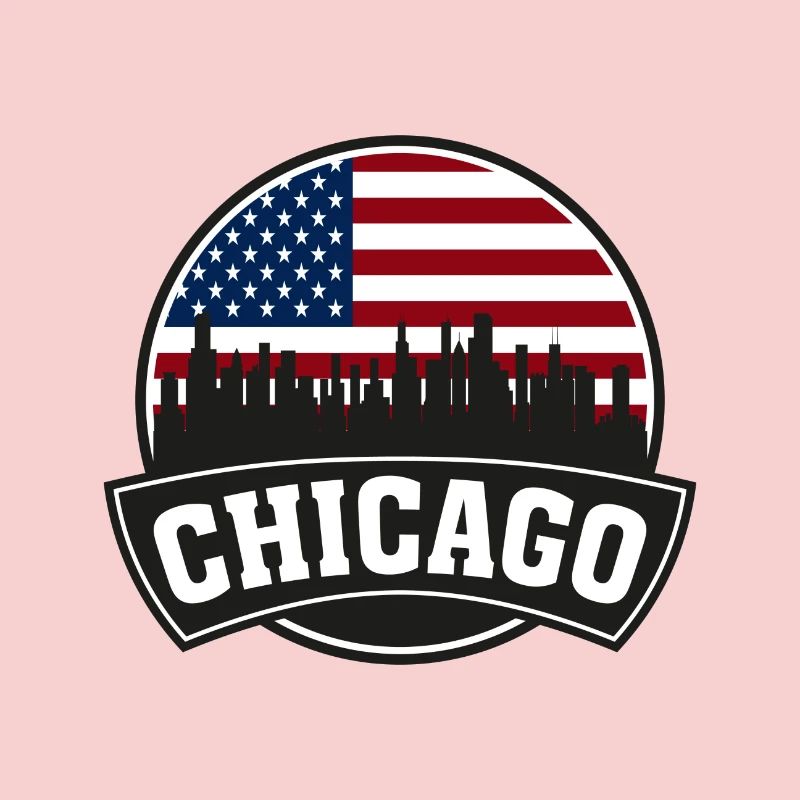 Chicago Illinois USA Skyline Travel Souvenir Ameri