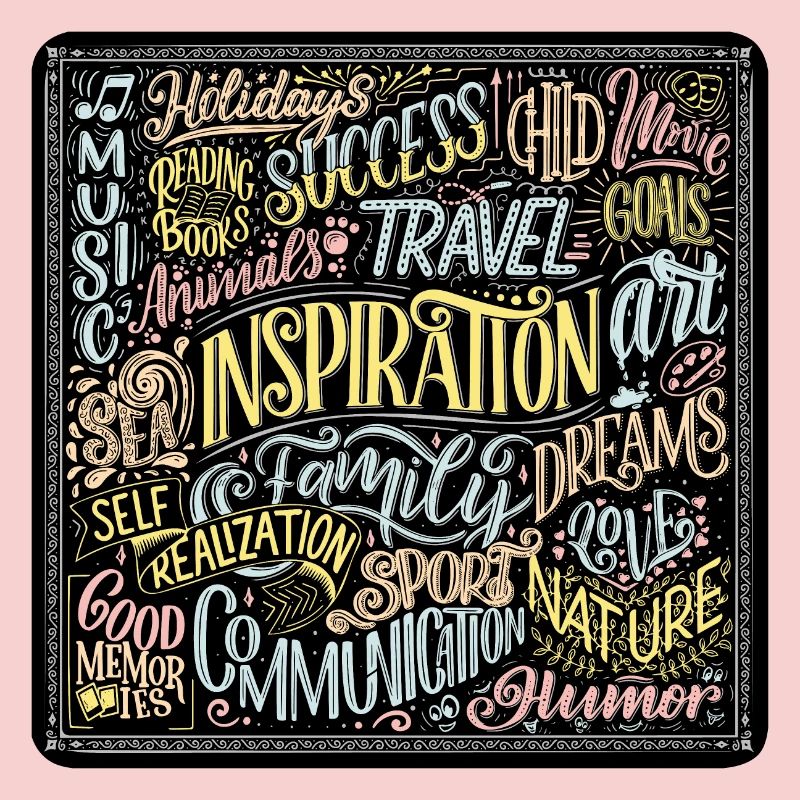 Mélange de typographies Positives Multicolores