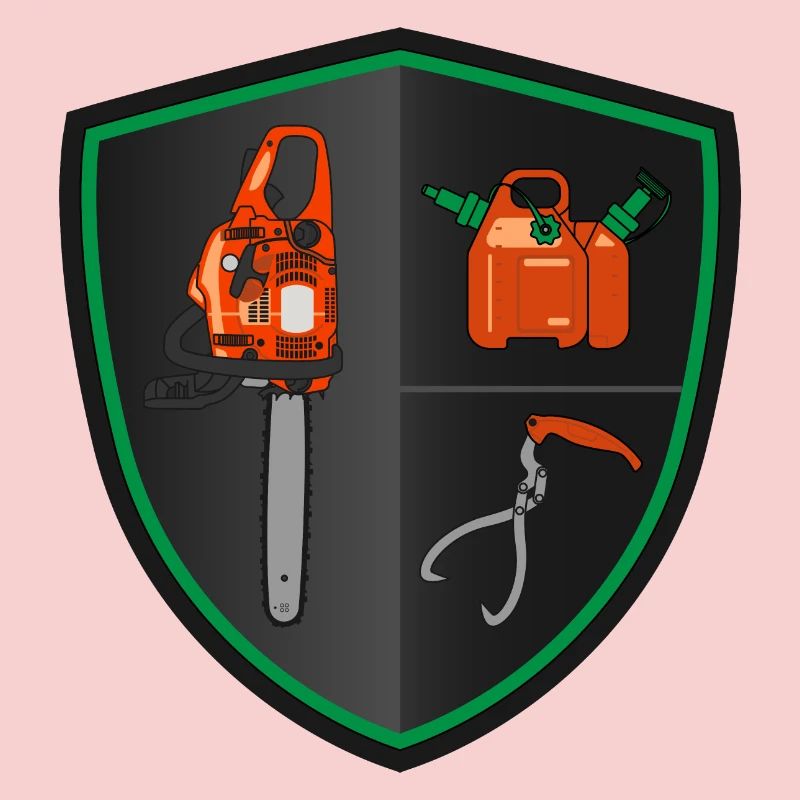 Heraldic shield - Chainsaw