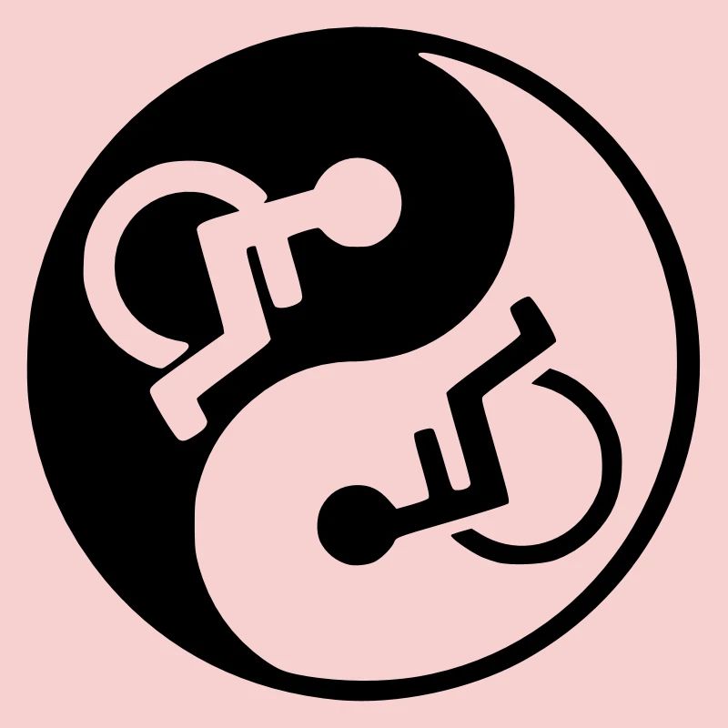 Fauteuil roulant Yin et yang conception de fauteuil roulant *
