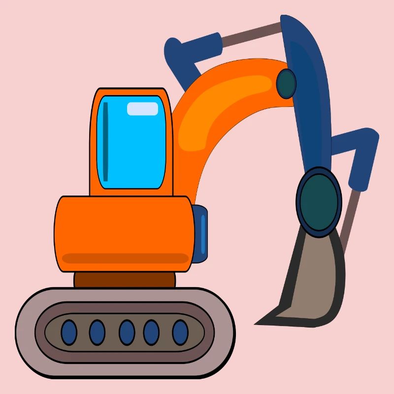 CONSTRUCTION SITE EXCAVATOR CHILDREN DIGGING