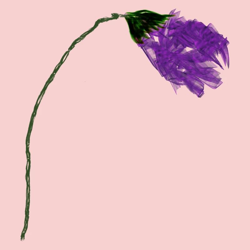 Violet flower with abstract surface