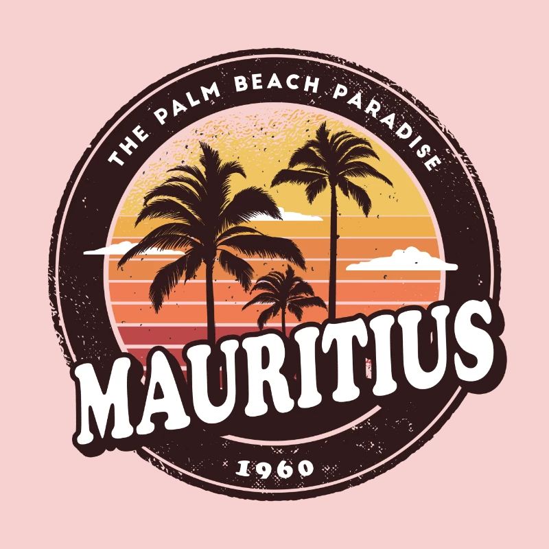 Mauritius Vintage Beach Design / Geschenkidee