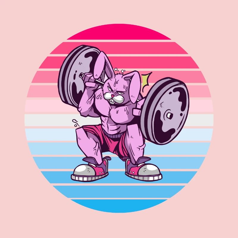 Conception de bodybuilder de lapin