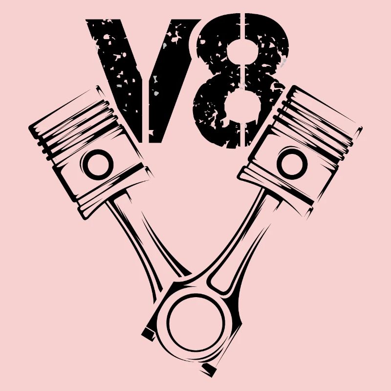 Piston Engine Illustration V8 Symbol icon Logo
