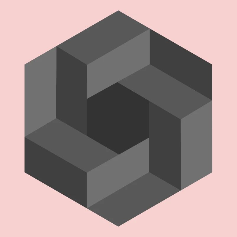 Geometric Illusion Pattern Black White