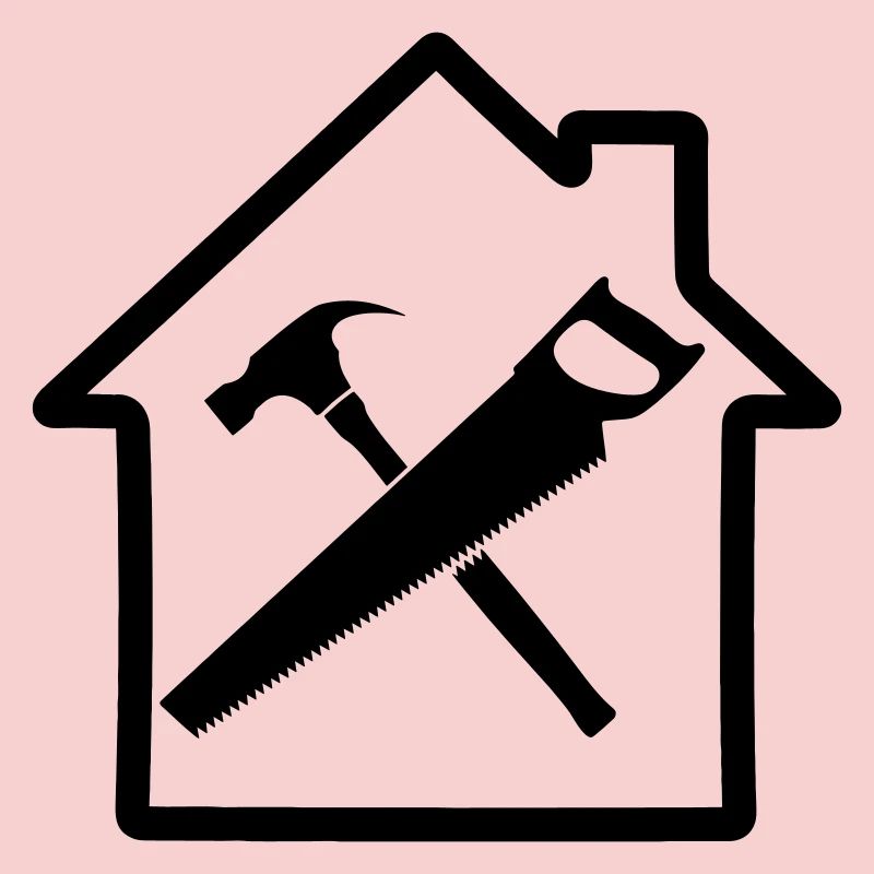 Construction de maison à logo d’outil de charpentier