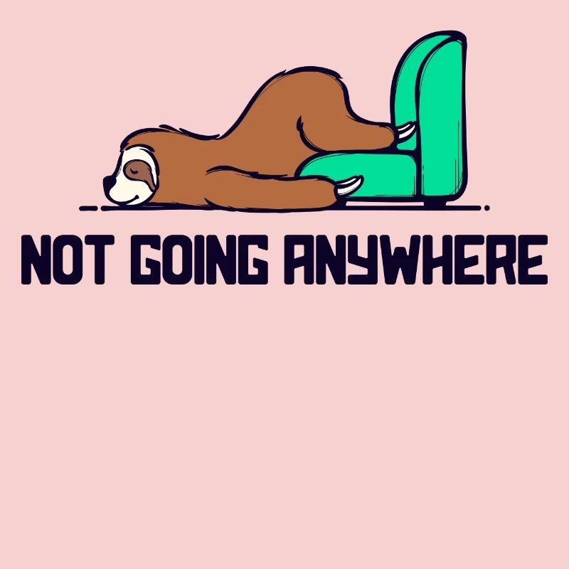 Lazy Sloth Sleep Statement Late Riser