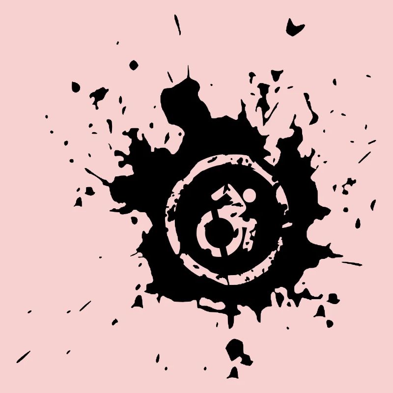 Rollstuhl-Symbol mit Farbspritzer #