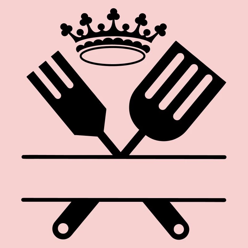 Monogramme de couverts de barbecue avec couronne