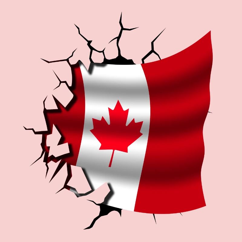 Drapeau du Canada - Canada - Drapeau Broken Design