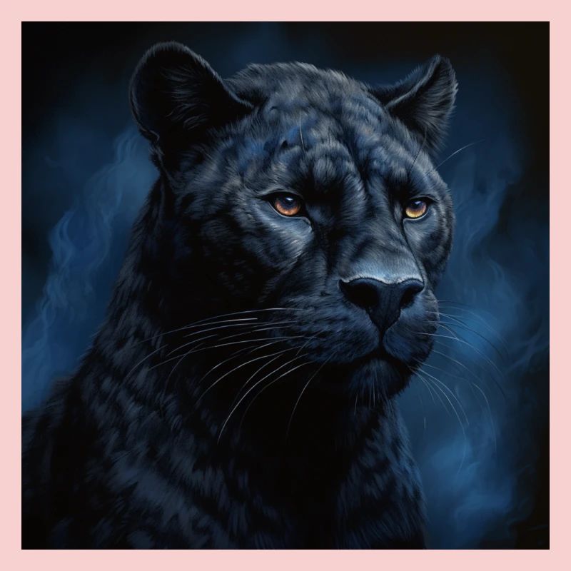 Midnight Panther in Blue Mist