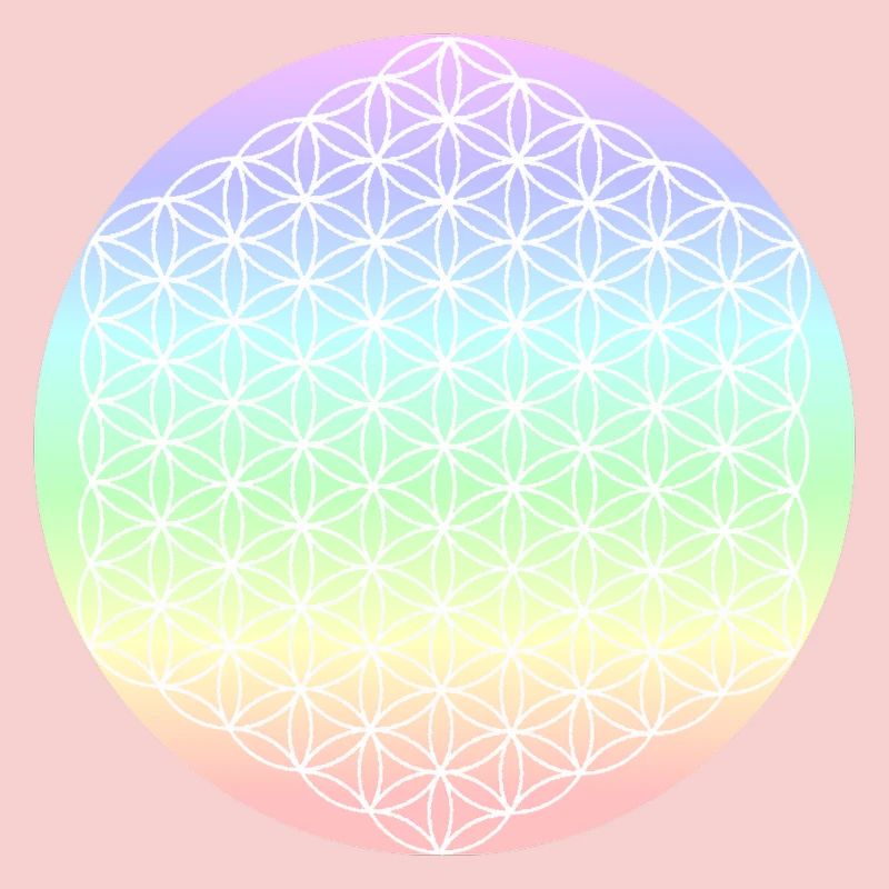 Blume des Lebens Pastell - 5. Dimension - Mandala