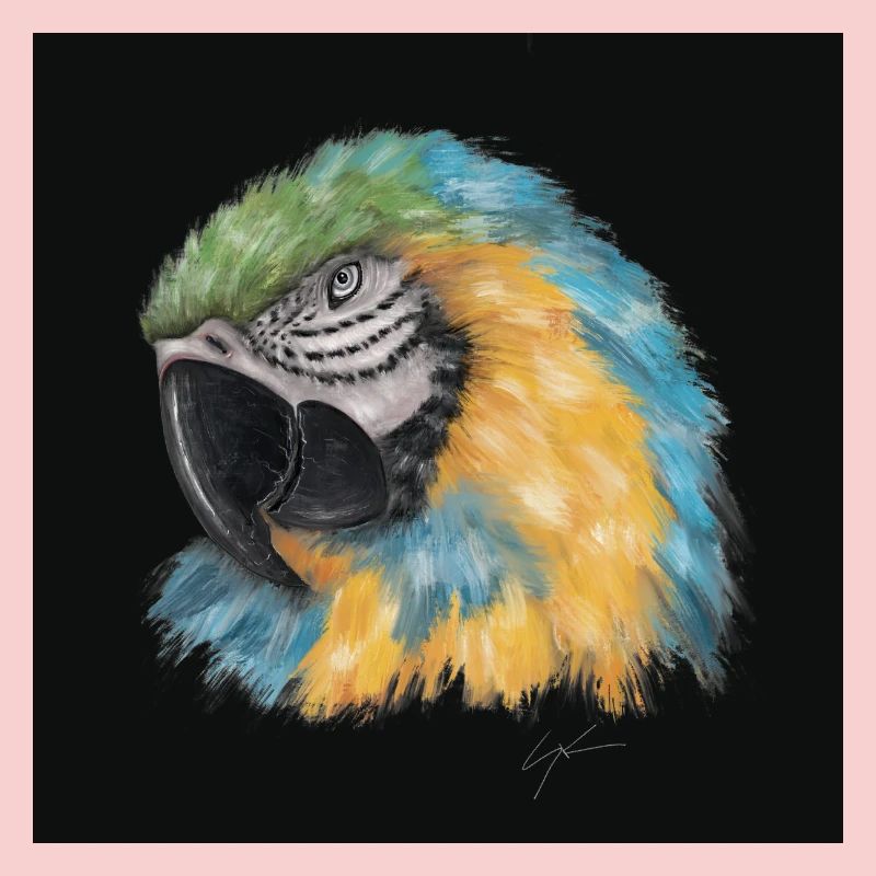 Perroquet coloré avec style aquarelle