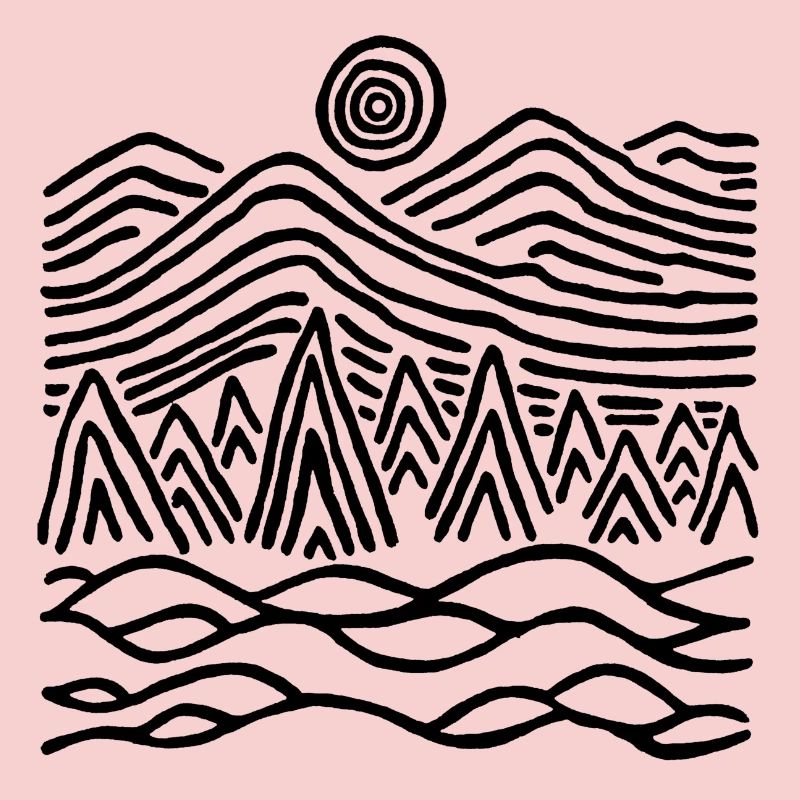 Paysage noir étrange