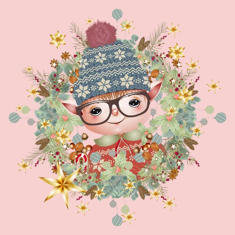 Lutin de Noël mignon dans le cadre pour Noël