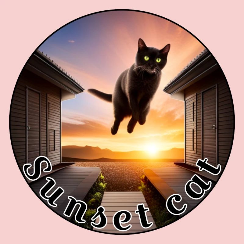Coucher de soleil chat 2