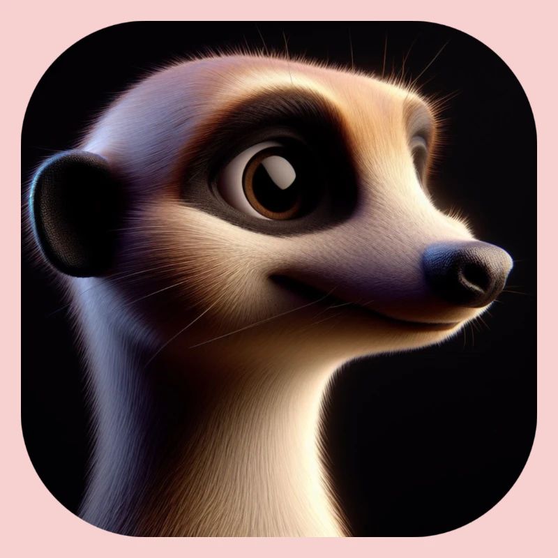 Süßes Erdmännchen im Animationsstil