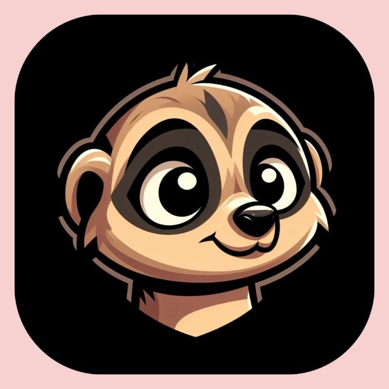 Tête de suricate dans le style de la bande dessinée