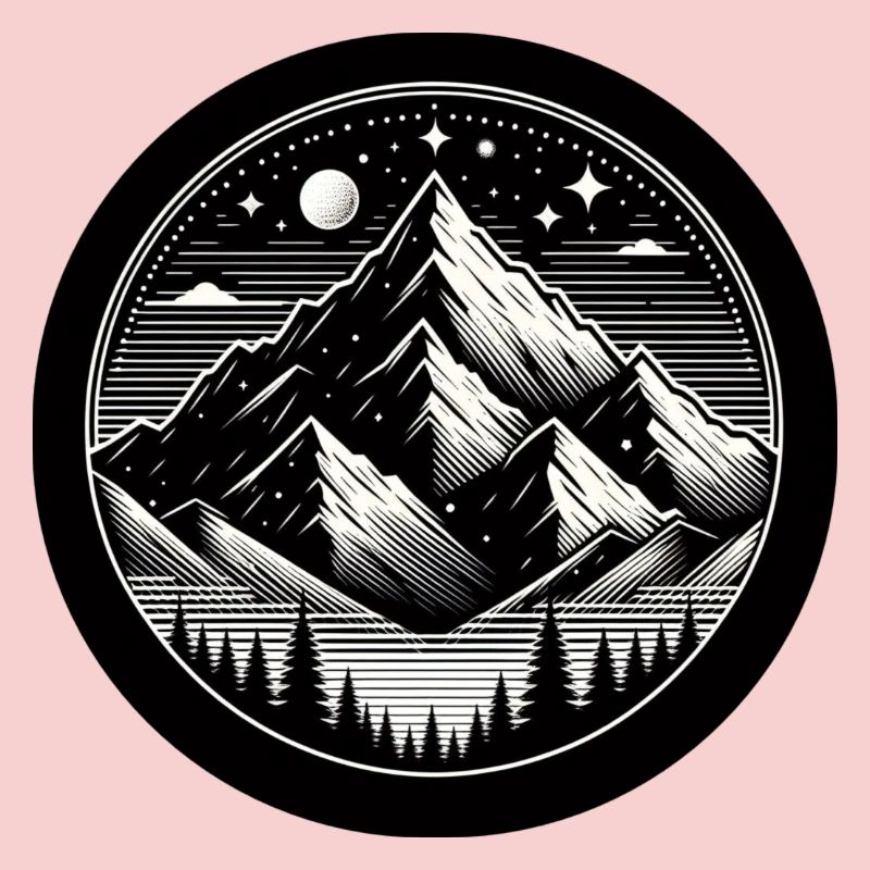 Mountain, Night, Starry Sky, Forest