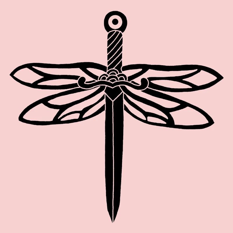 épée noire et ailes de libellule