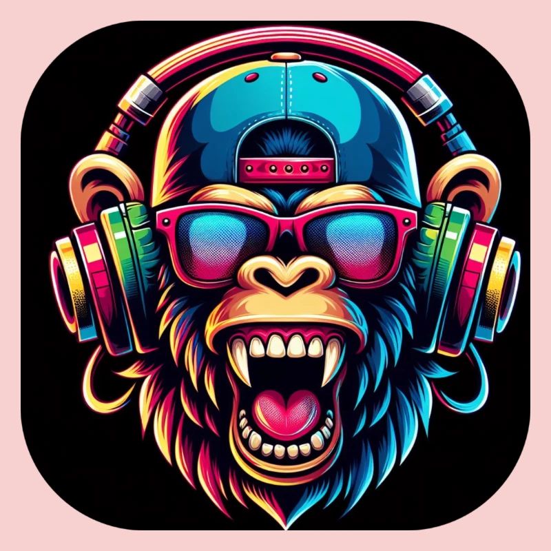 Monkey Colorful Teeth Roar Cap