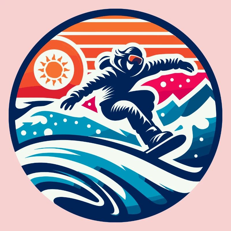 Expression Graphique d'un Snowboarder