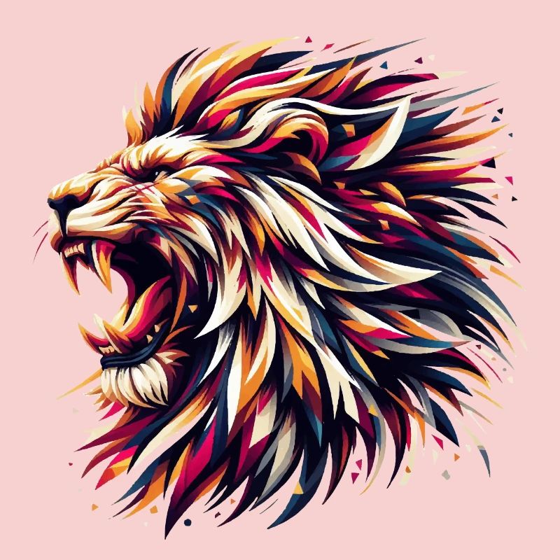 Lion Roars Geometric Gift