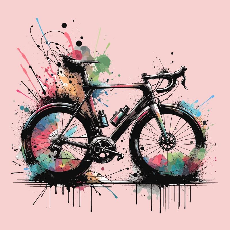 Fahrrad Sprayfarben Splash